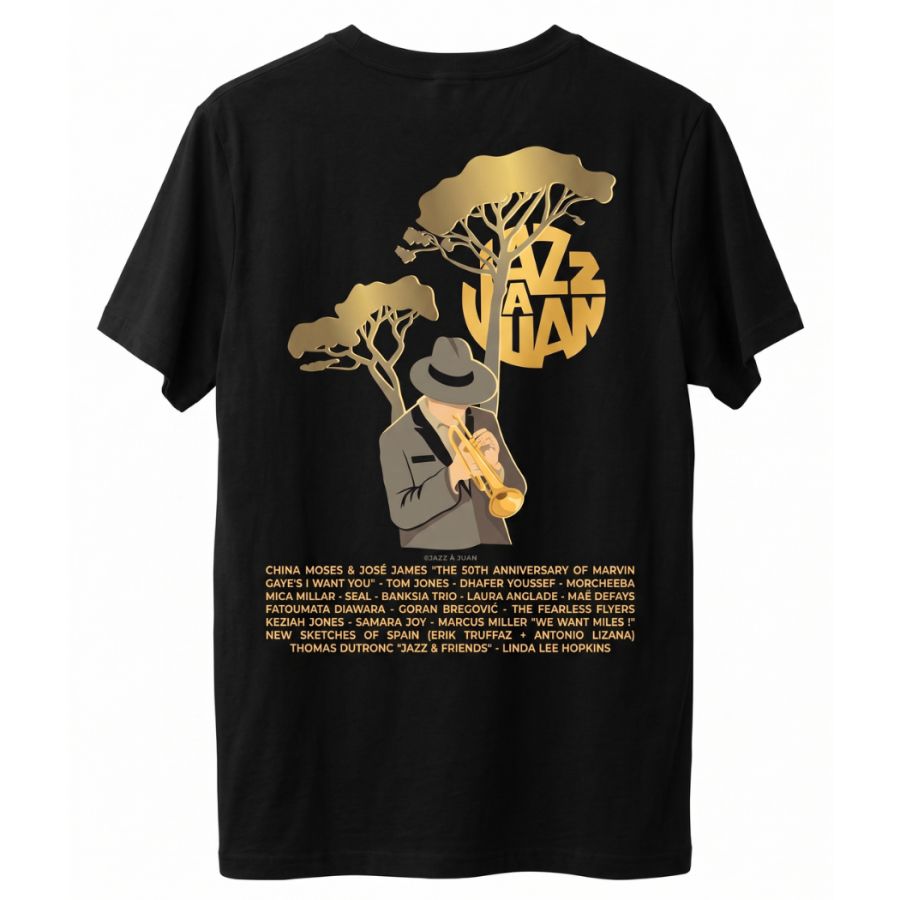Tee shirt homme noir 65ème Festival Jazz à Juan